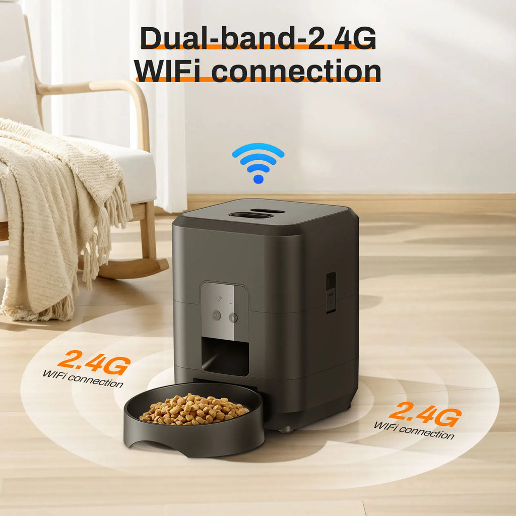 WizePet Automatic Pet Feeder with Timer & LCD Display – Portion Control Pet Food Dispenser for Cats & Small Dogs