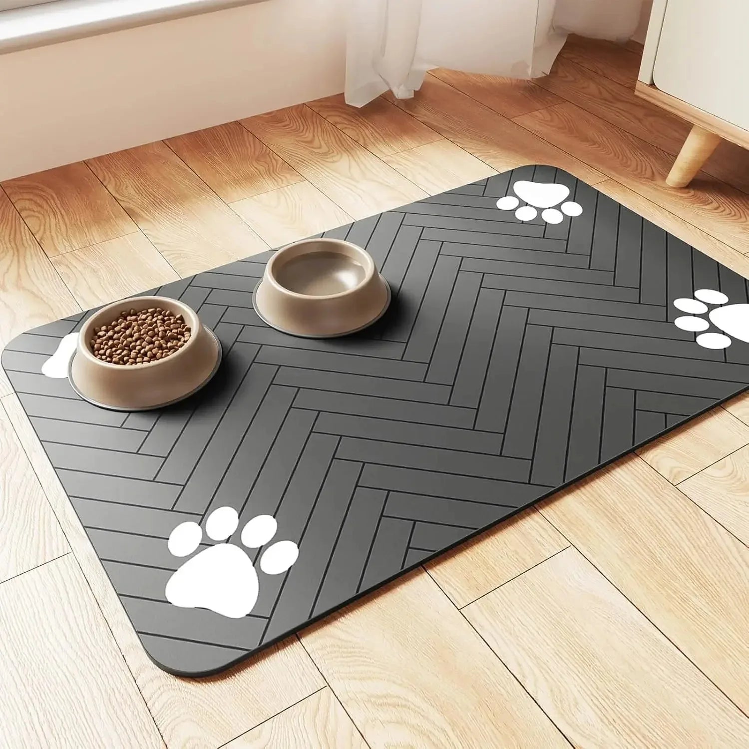 Waterproof Pet Feeding Mat – Non-Slip Absorbent Placemat for Dog & Cat Bowls