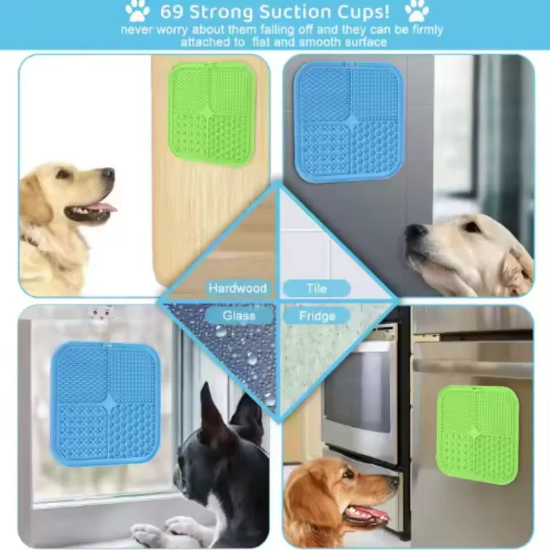 Silicone Lick Mat for Dogs & Cats – Slow Feeder & Bath Time Distraction Mat