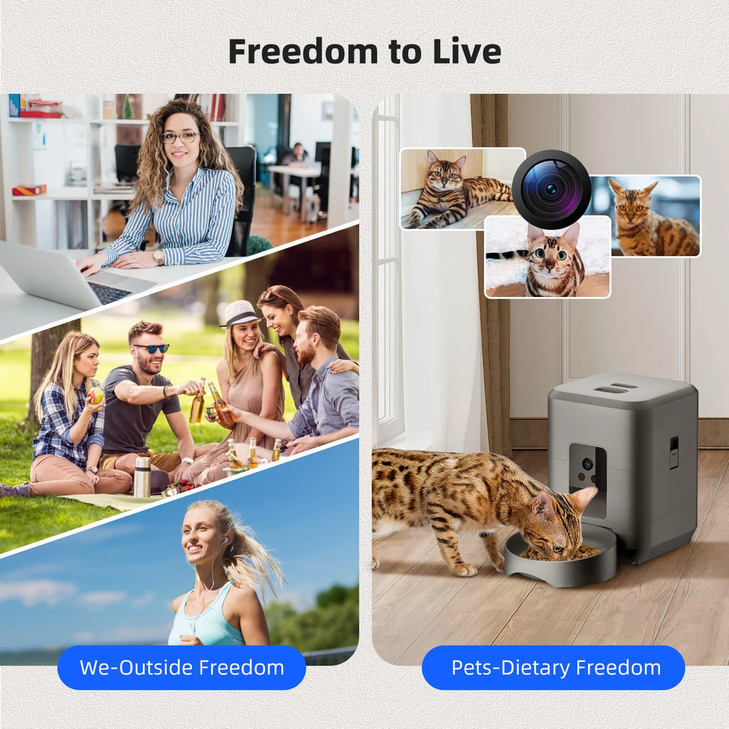 2L WiFi Pet Feeder with HD Camera – Smart Cat & Dog Food Dispenser