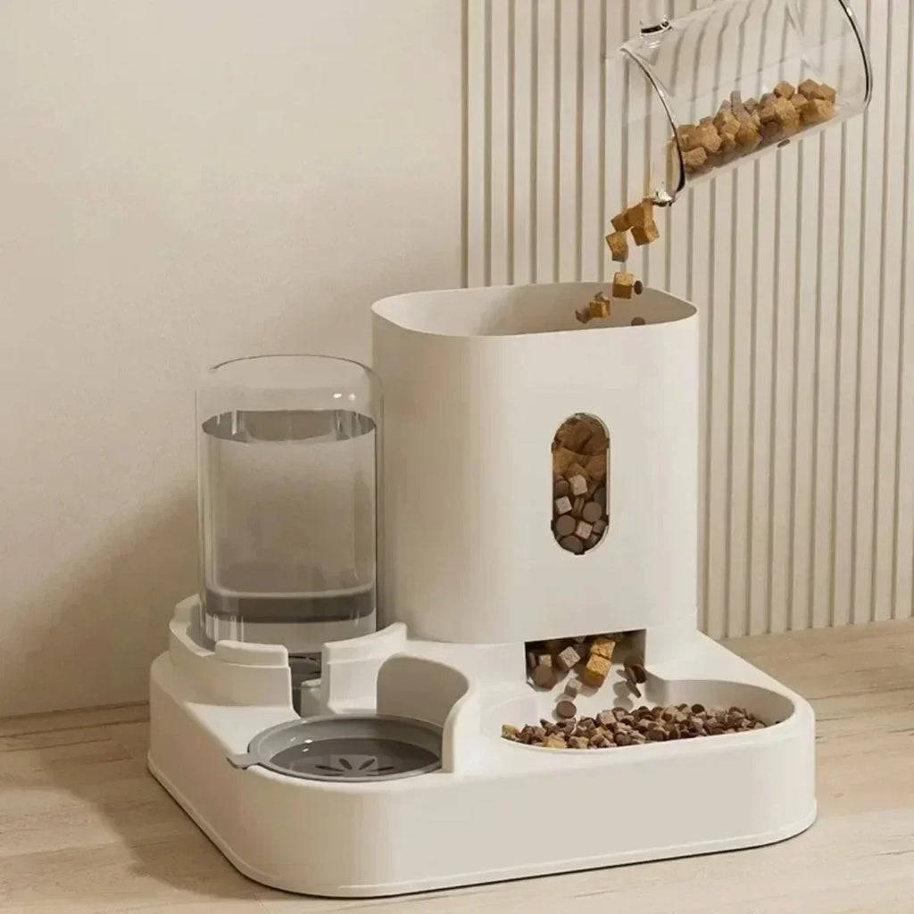 Gravity Auto Feeder & Water Fountain for Cats & Dogs – No Power Needed