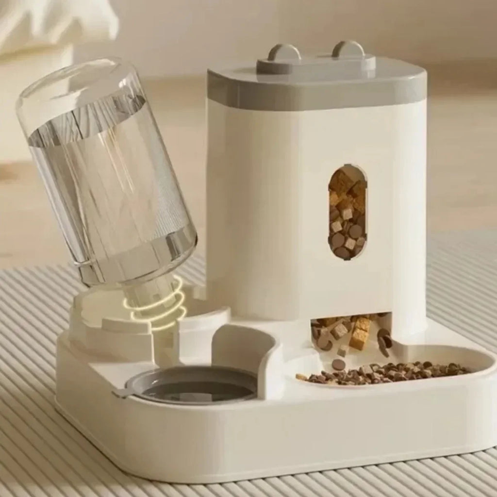 Gravity Auto Feeder & Water Fountain for Cats & Dogs – No Power Needed