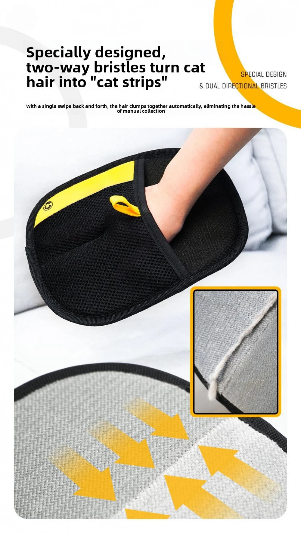 Pet Hair Removal Kit – Lint Roller, Static Brush & Grooming Gloves for Cats & Dogs