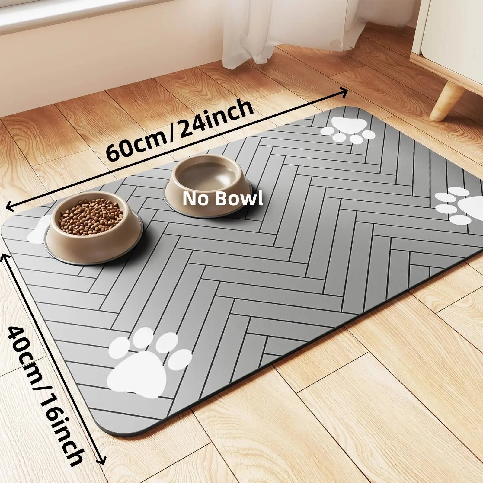 Waterproof Pet Feeding Mat – Non-Slip Absorbent Placemat for Dog & Cat Bowls