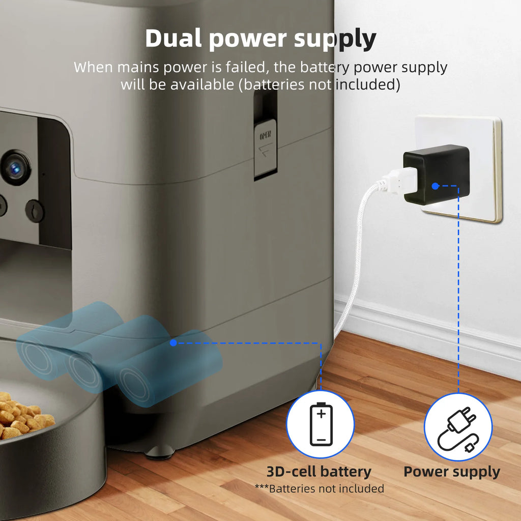 2L WiFi Pet Feeder with HD Camera – Smart Cat & Dog Food Dispenser