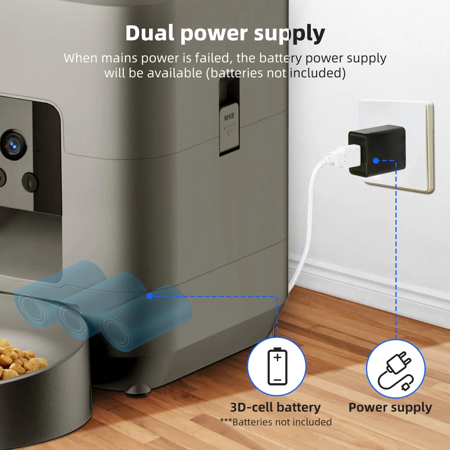2L WiFi Pet Feeder with HD Camera – Smart Cat & Dog Food Dispenser