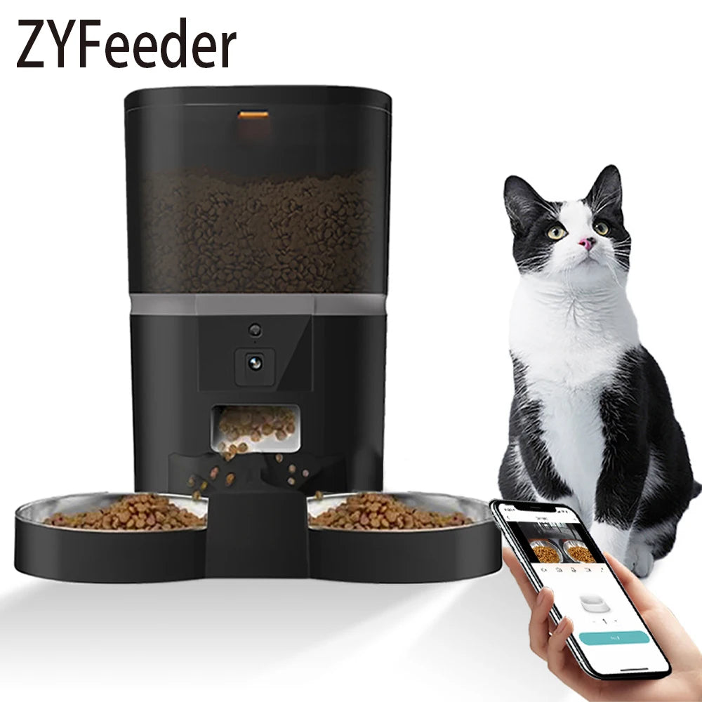 4L Automatic Pet Feeder with Camera – Mid-Size Smart Feeder for Cats & Dogs