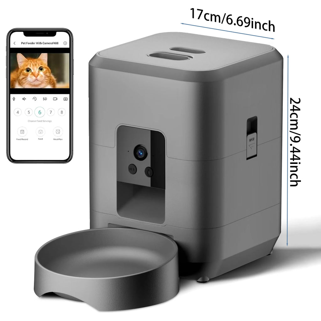2L WiFi Pet Feeder with HD Camera – Smart Cat & Dog Food Dispenser