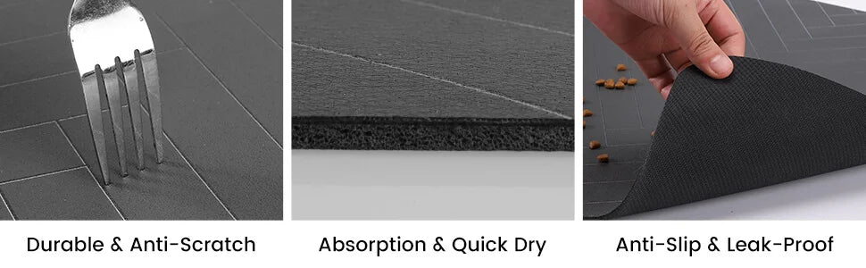 Waterproof Pet Feeding Mat – Non-Slip Absorbent Placemat for Dog & Cat Bowls