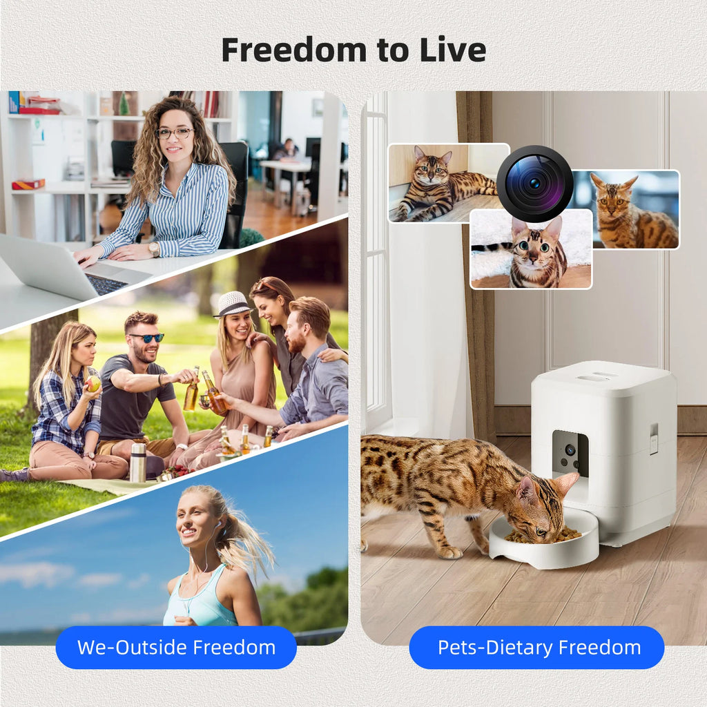 2L WiFi Pet Feeder with HD Camera – Smart Cat & Dog Food Dispenser