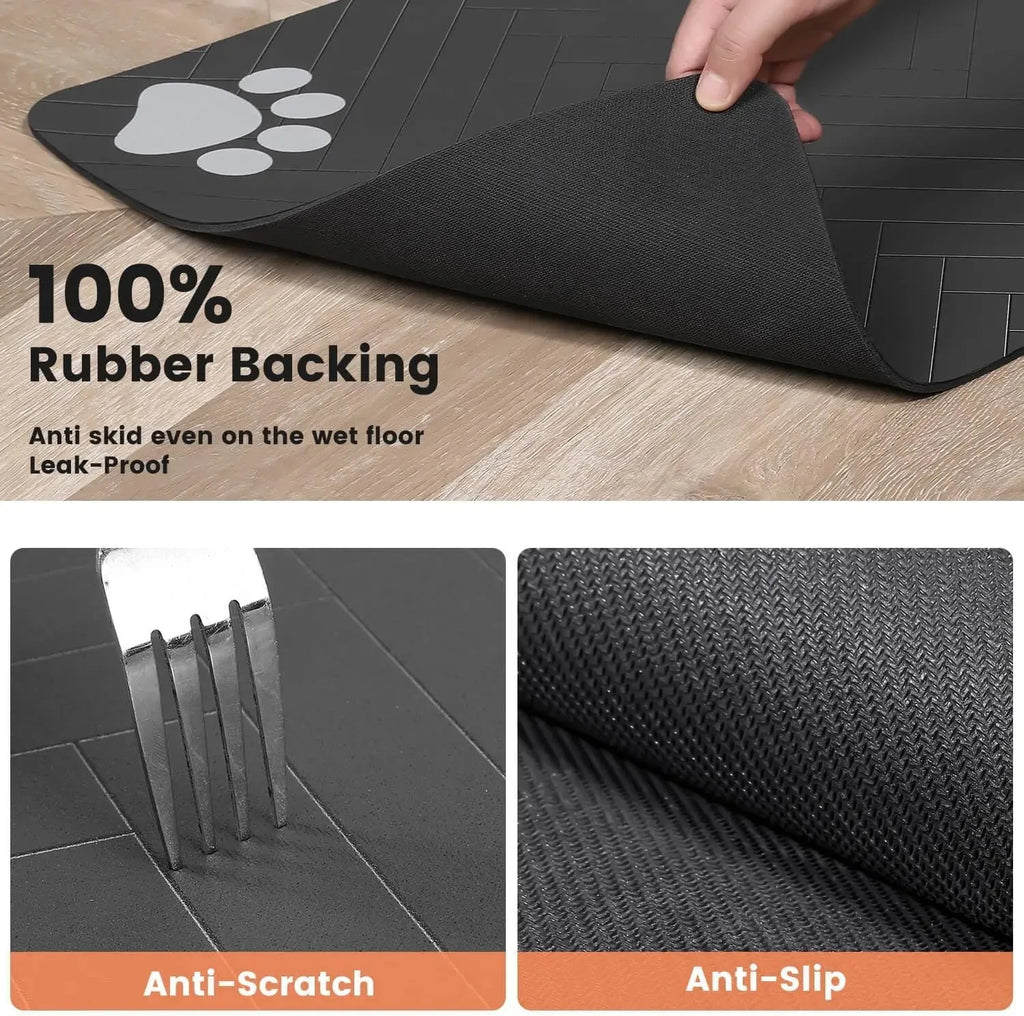 Waterproof Pet Feeding Mat – Non-Slip Absorbent Placemat for Dog & Cat Bowls