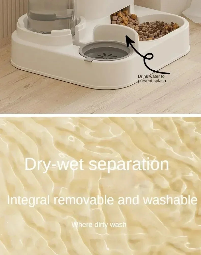 Gravity Auto Feeder & Water Fountain for Cats & Dogs – No Power Needed