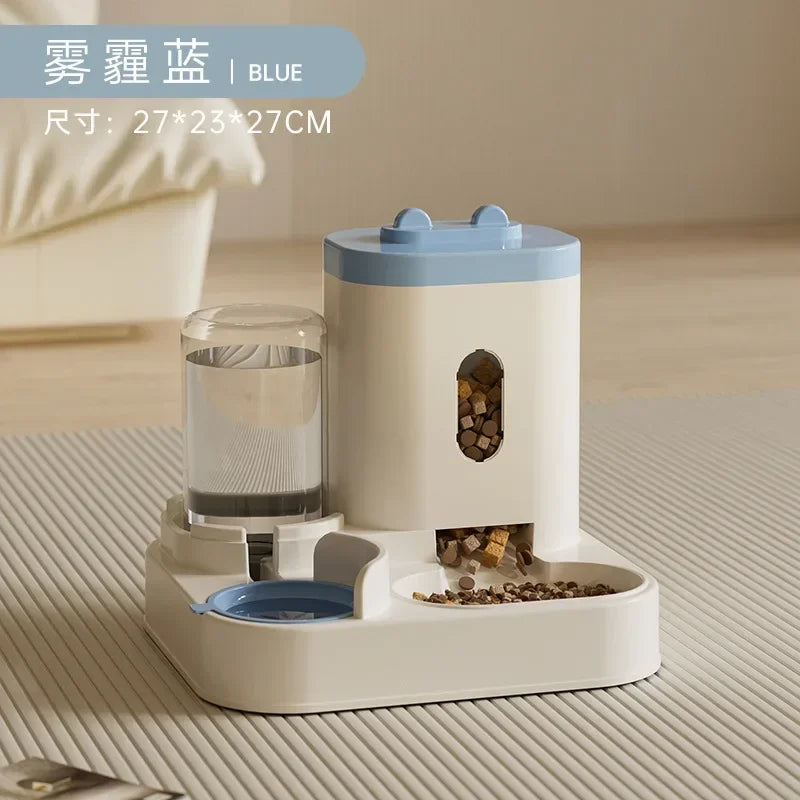 Gravity Auto Feeder & Water Fountain for Cats & Dogs – No Power Needed