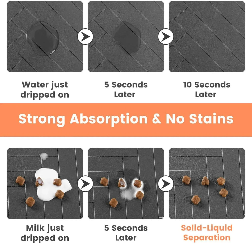 Waterproof Pet Feeding Mat – Non-Slip Absorbent Placemat for Dog & Cat Bowls