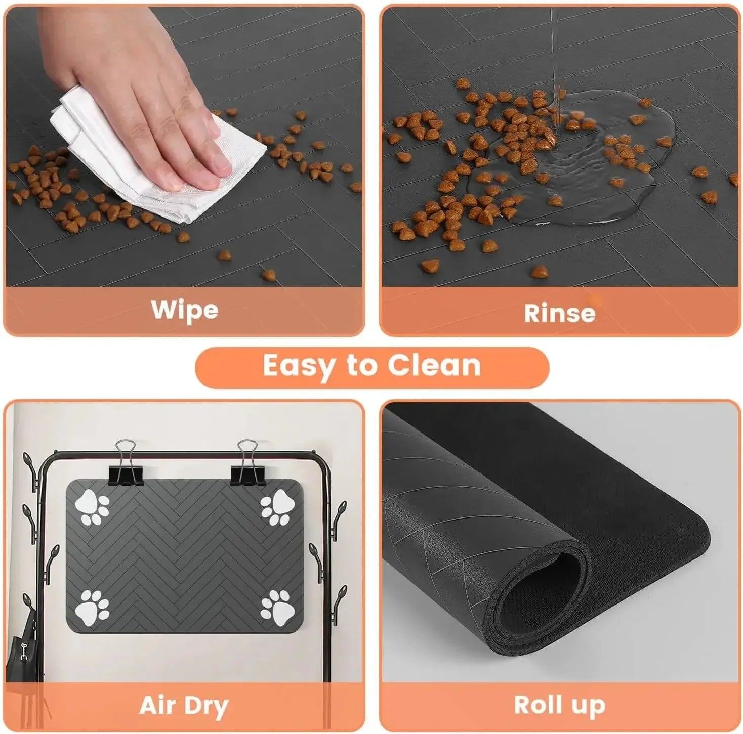 Waterproof Pet Feeding Mat – Non-Slip Absorbent Placemat for Dog & Cat Bowls