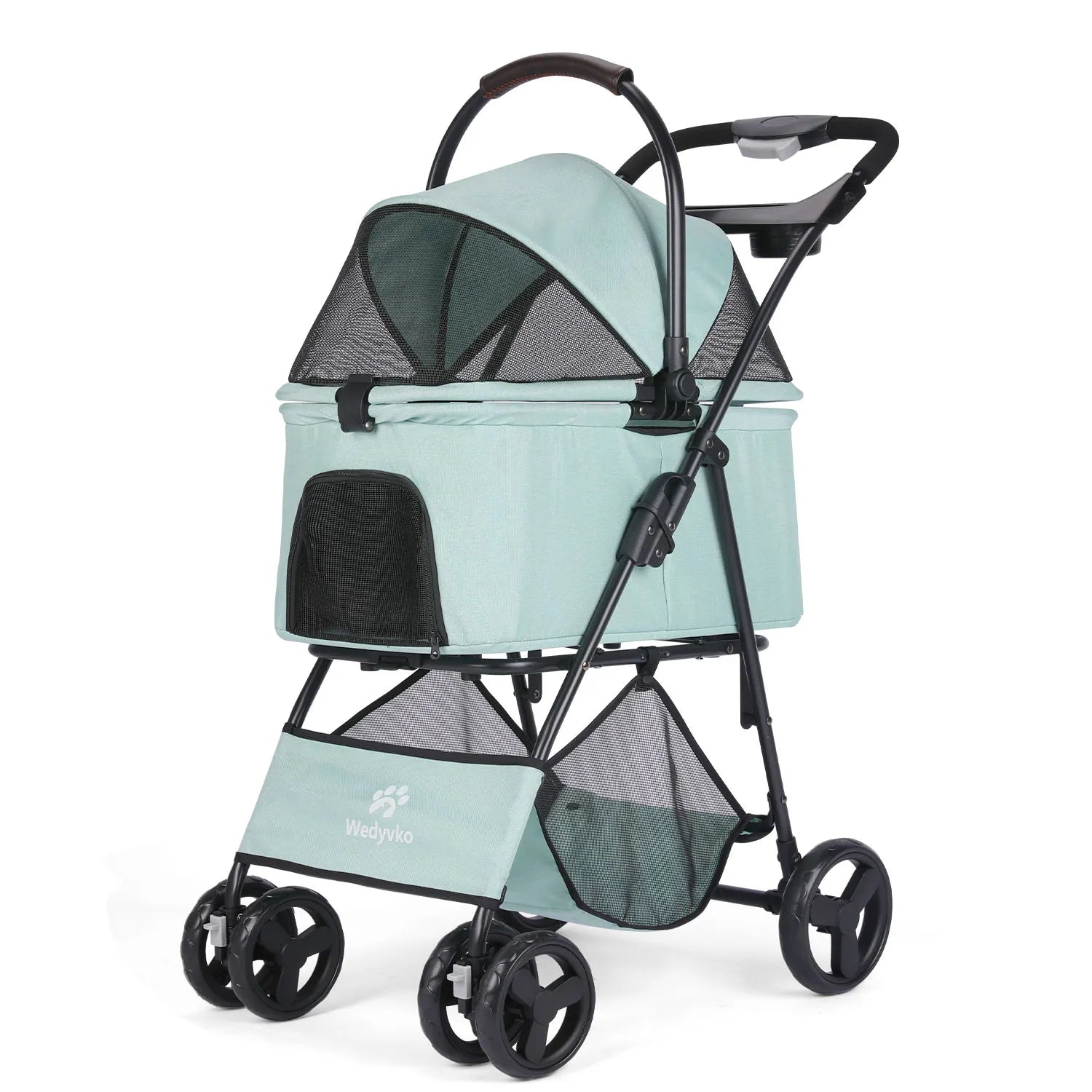 3-in-1 Foldable Pet Stroller with Detachable Carrier – All-Terrain, Waterproof