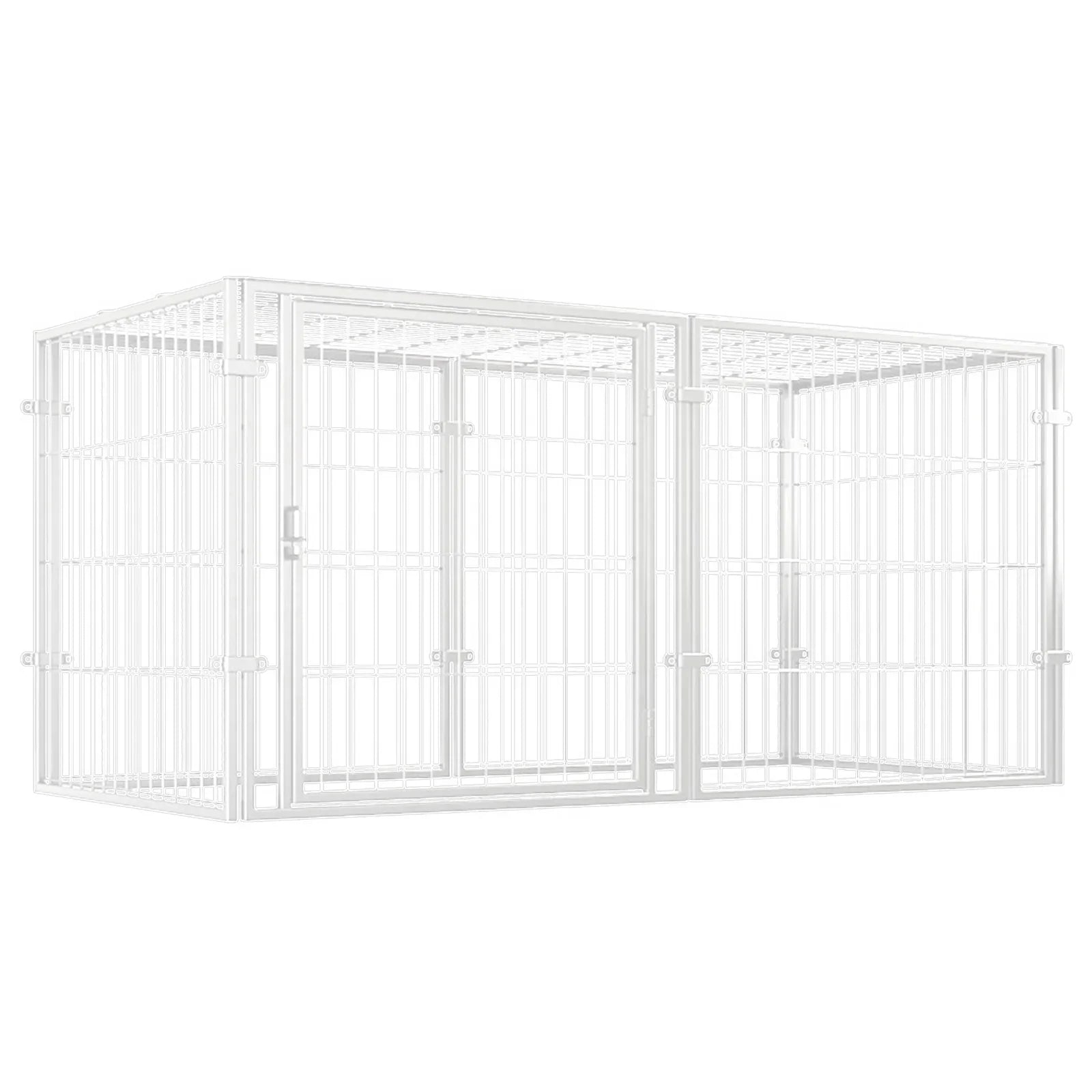 WizePet 48-Inch Heavy-Duty Wire Dog Crate | Easy Assembly Pet Kennel Cage