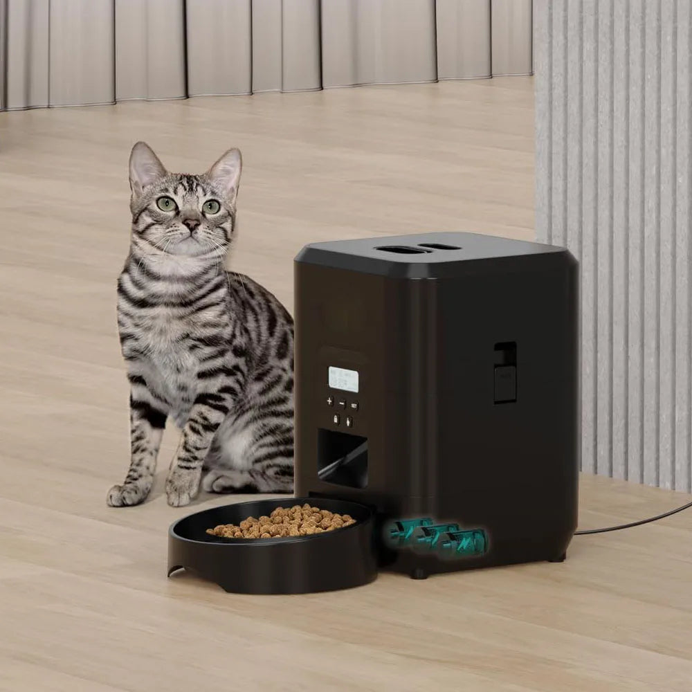 WizePet Automatic Pet Feeder with Timer & LCD Display – Portion Control Pet Food Dispenser for Cats & Small Dogs