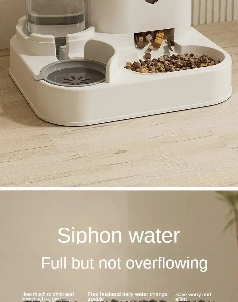 Gravity Auto Feeder & Water Fountain for Cats & Dogs – No Power Needed
