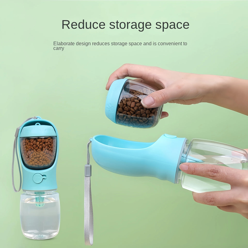 Portable Pet Water Bottle – Travel Water & Food Dispenser for Dogs & Cats