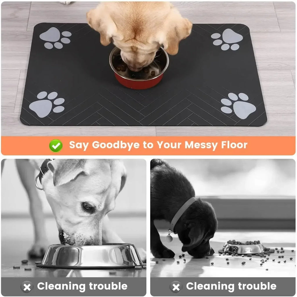 Waterproof Pet Feeding Mat – Non-Slip Absorbent Placemat for Dog & Cat Bowls