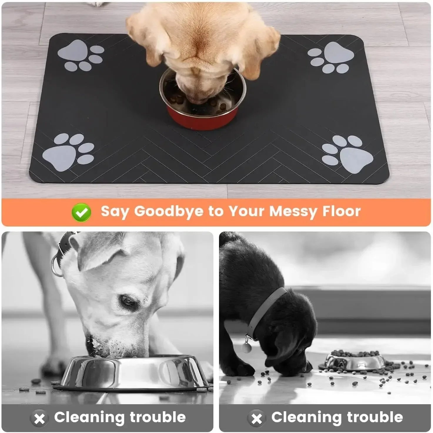 Waterproof Pet Feeding Mat – Non-Slip Absorbent Placemat for Dog & Cat Bowls