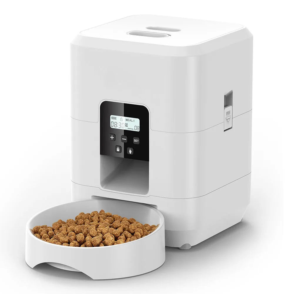 WizePet Automatic Pet Feeder with Timer & LCD Display – Portion Control Pet Food Dispenser for Cats & Small Dogs