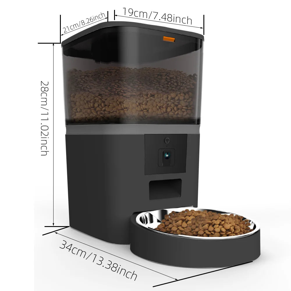 4L Automatic Pet Feeder with Camera – Mid-Size Smart Feeder for Cats & Dogs