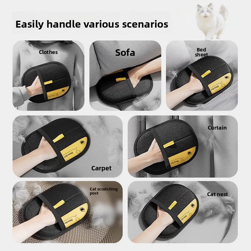 Pet Hair Removal Kit – Lint Roller, Static Brush & Grooming Gloves for Cats & Dogs