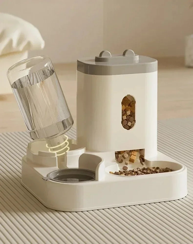 Gravity Auto Feeder & Water Fountain for Cats & Dogs – No Power Needed