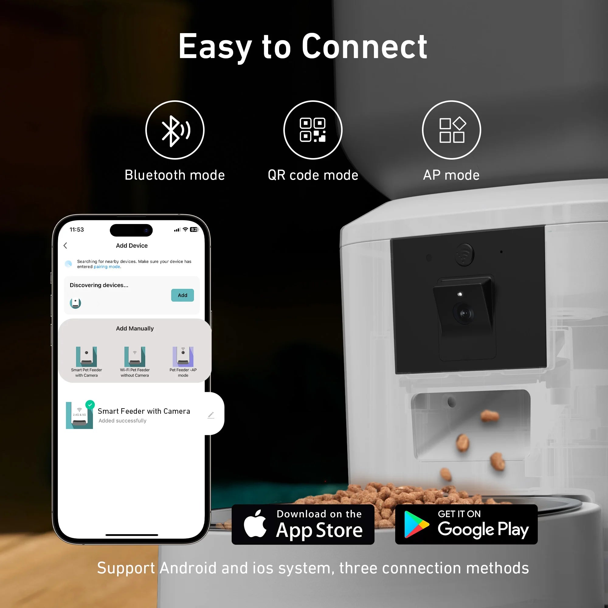WizePet 8L Smart Automatic Pet Feeder with HD Camera & Wi-Fi App Control