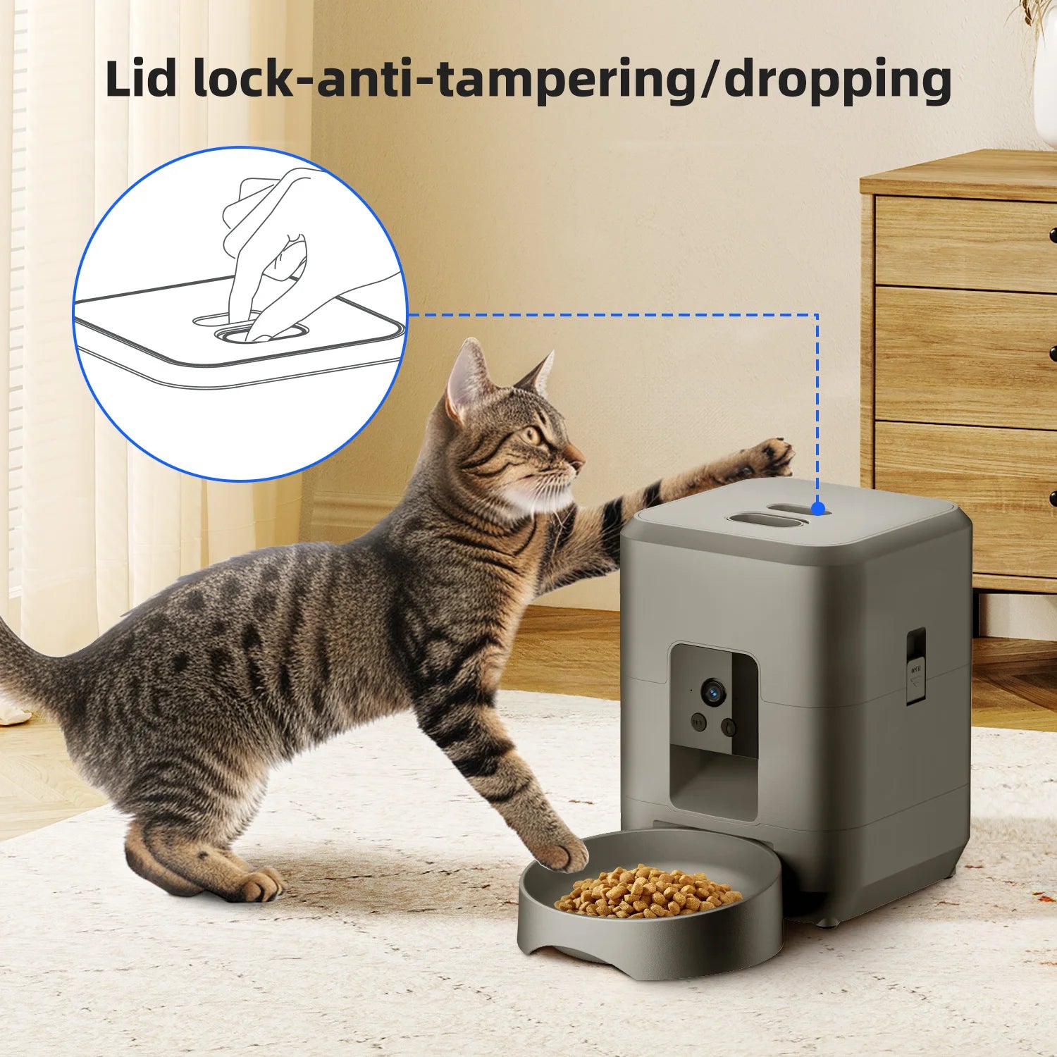 2L WiFi Pet Feeder with HD Camera – Smart Cat & Dog Food Dispenser