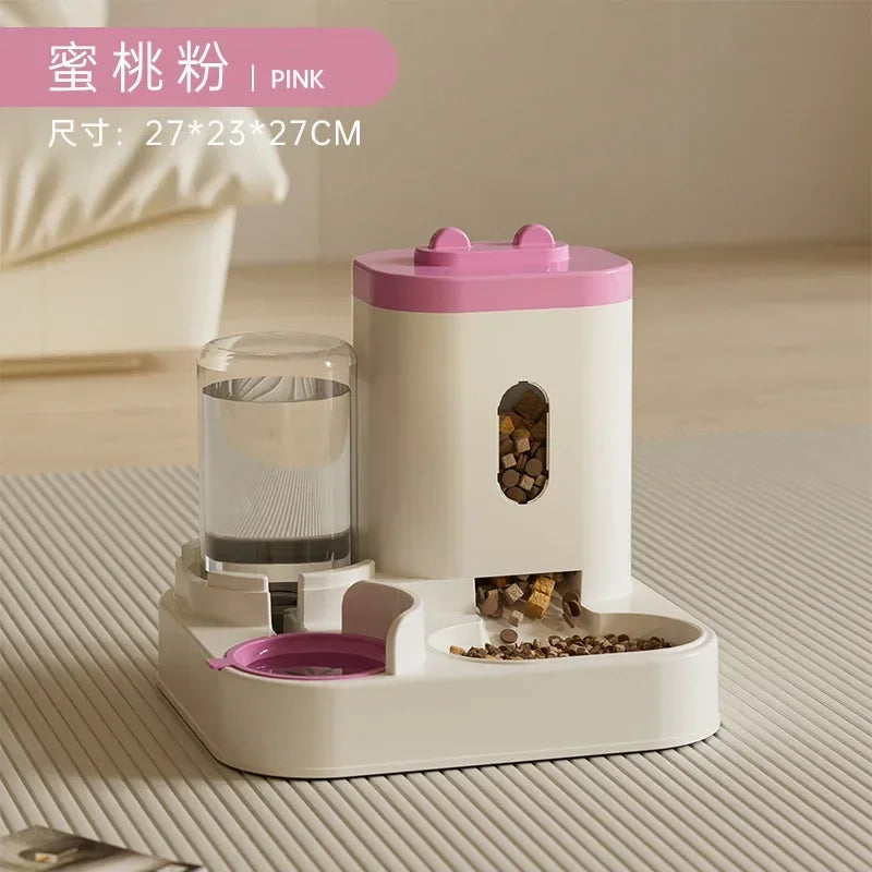 Gravity Auto Feeder & Water Fountain for Cats & Dogs – No Power Needed