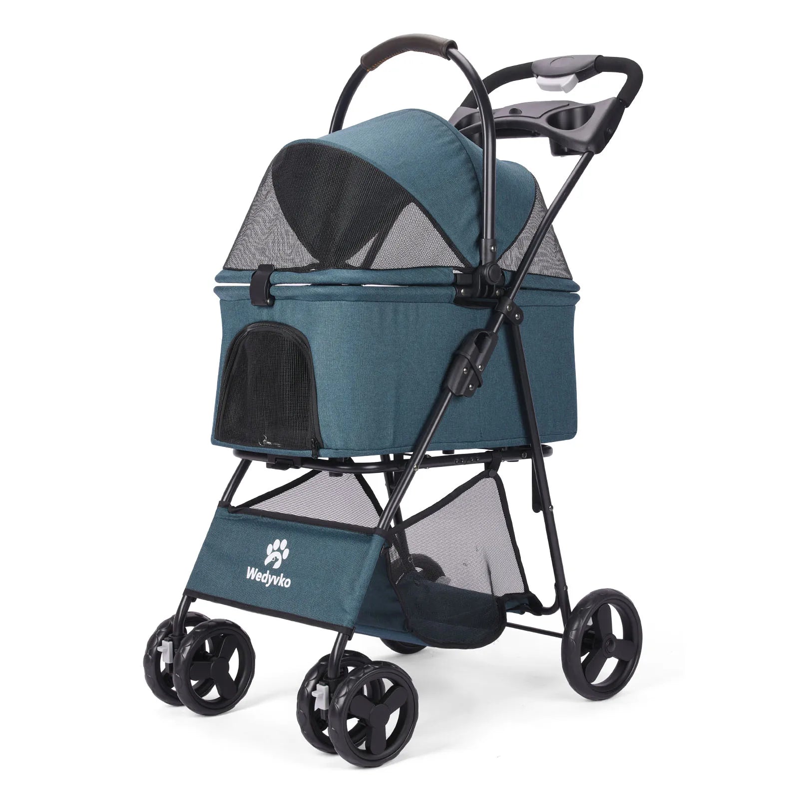 3-in-1 Foldable Pet Stroller with Detachable Carrier – All-Terrain, Waterproof