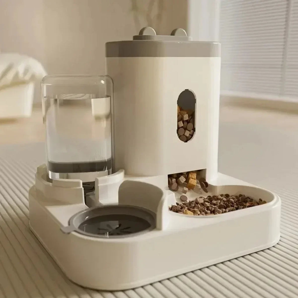 Gravity Auto Feeder & Water Fountain for Cats & Dogs – No Power Needed