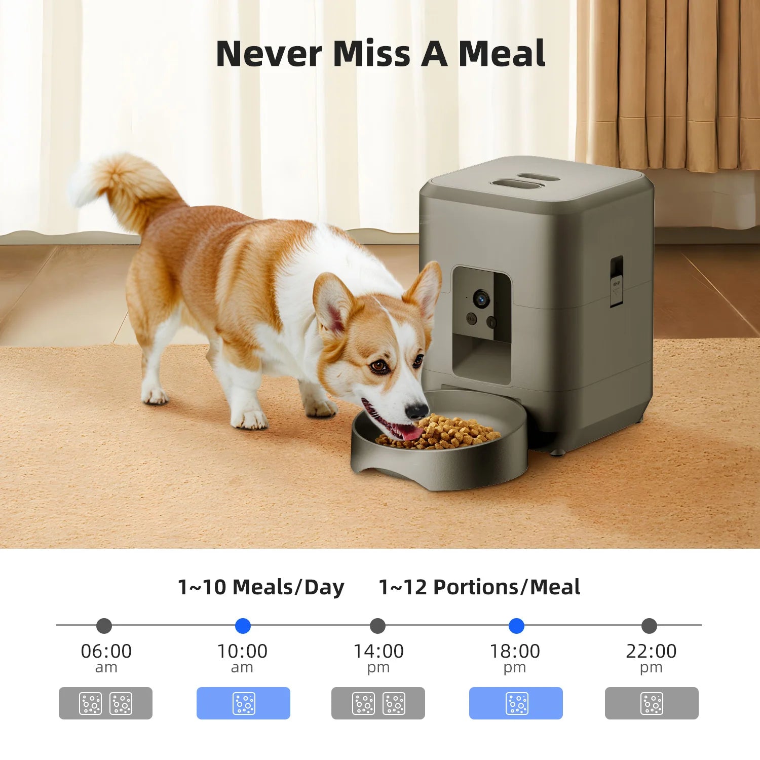 2L WiFi Pet Feeder with HD Camera – Smart Cat & Dog Food Dispenser
