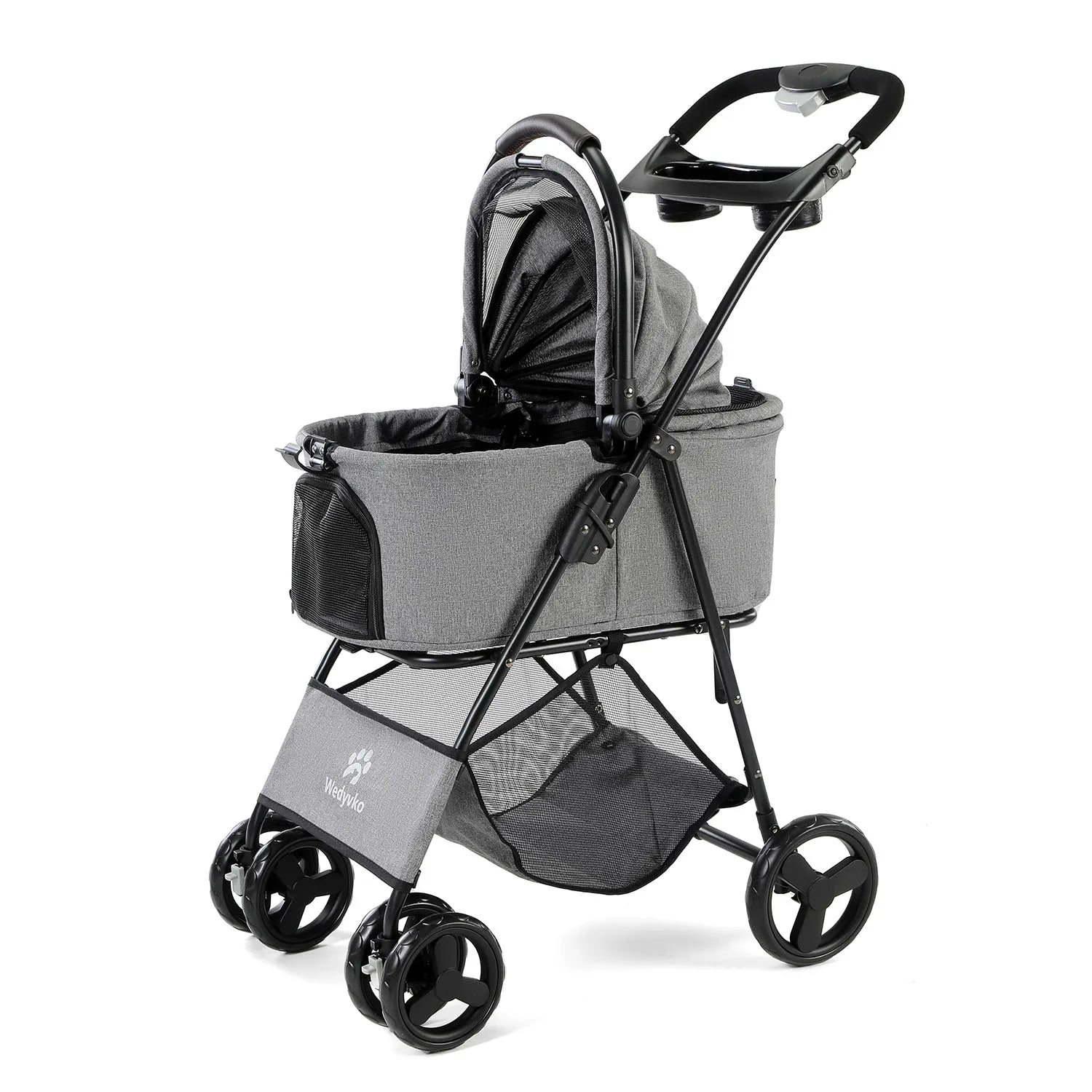3-in-1 Foldable Pet Stroller with Detachable Carrier – All-Terrain, Waterproof