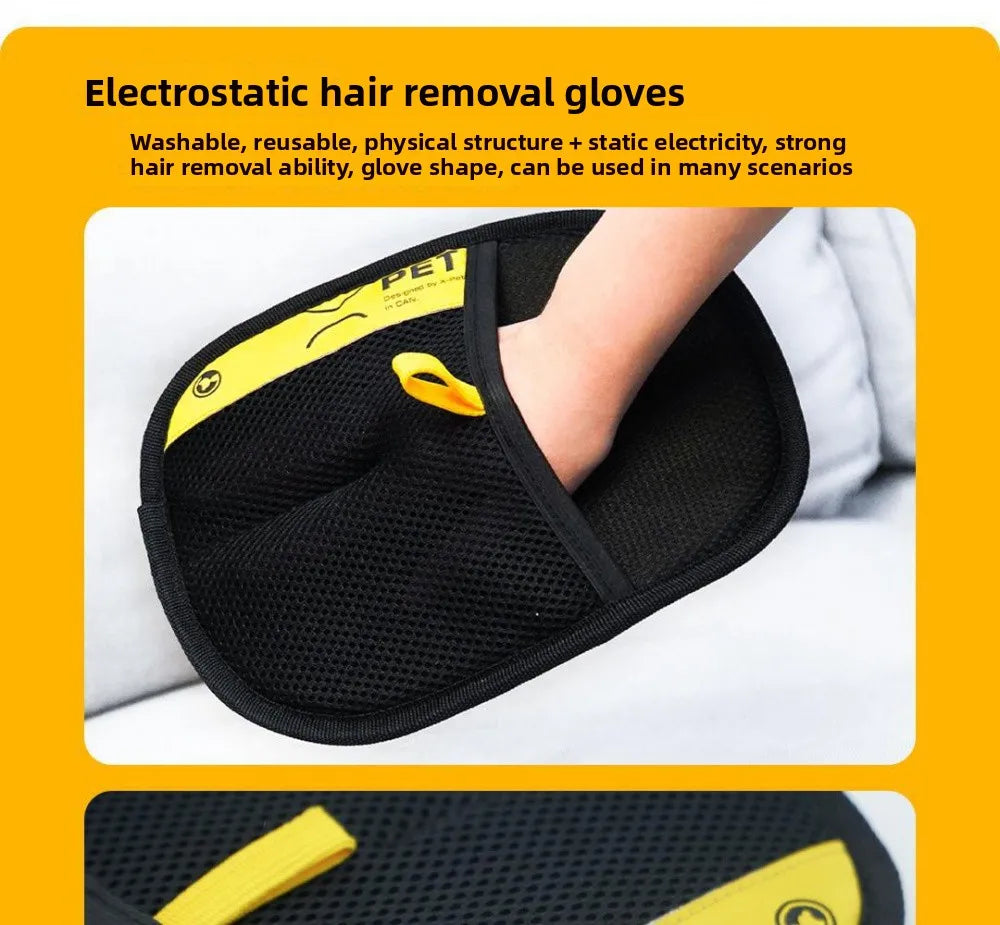 Pet Hair Removal Kit – Lint Roller, Static Brush & Grooming Gloves for Cats & Dogs