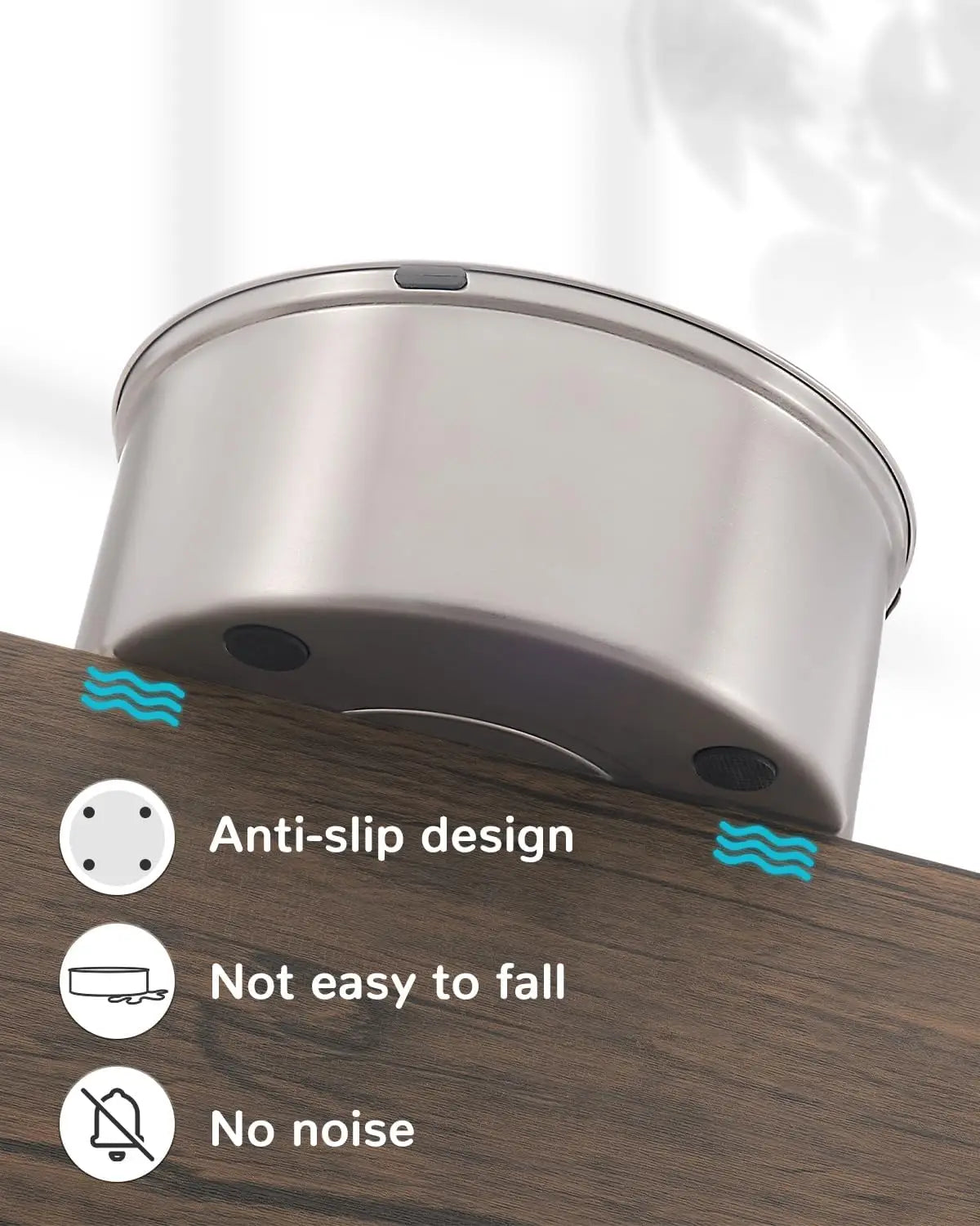WizePet 1L Stainless Steel No-Spill Dog Water Bowl