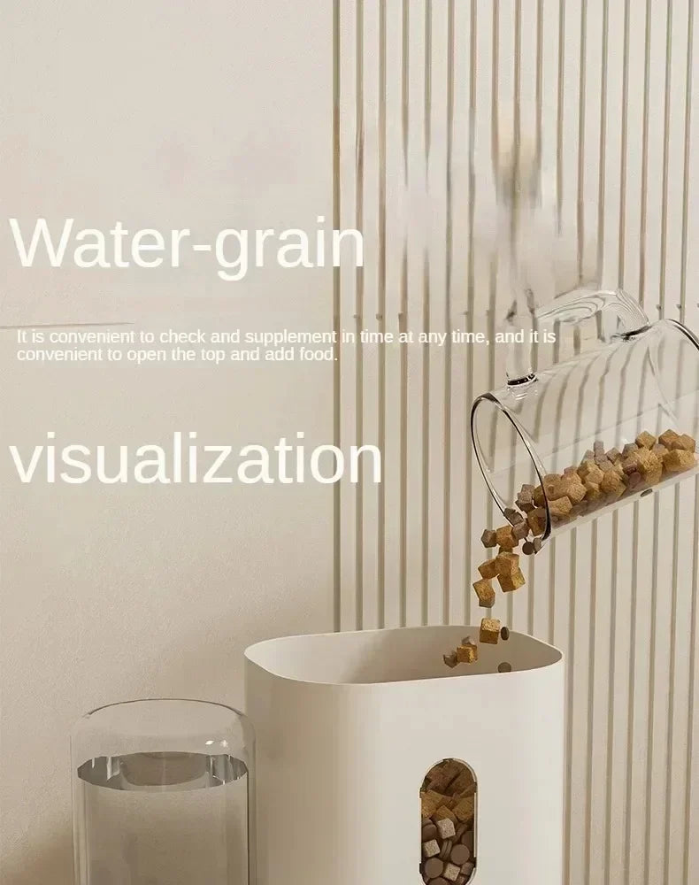 Gravity Auto Feeder & Water Fountain for Cats & Dogs – No Power Needed