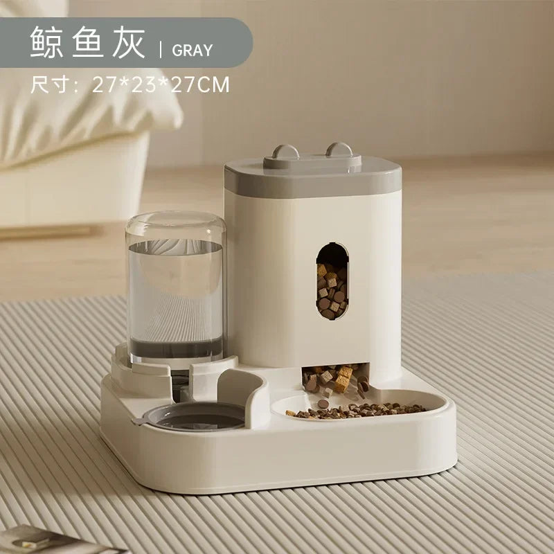 Gravity Auto Feeder & Water Fountain for Cats & Dogs – No Power Needed