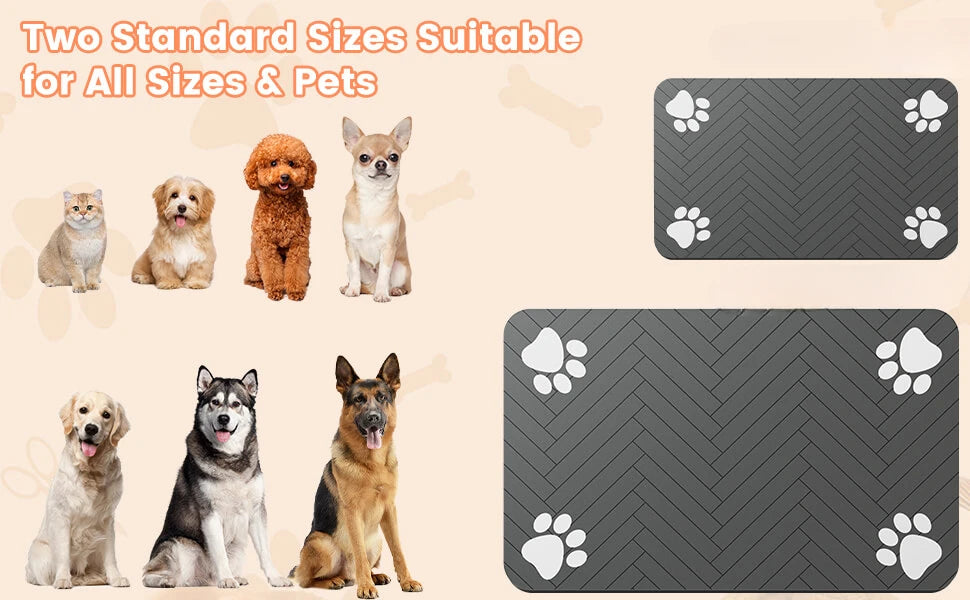 Waterproof Pet Feeding Mat – Non-Slip Absorbent Placemat for Dog & Cat Bowls