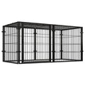 WizePet 48-Inch Heavy-Duty Wire Dog Crate | Easy Assembly Pet Kennel Cage