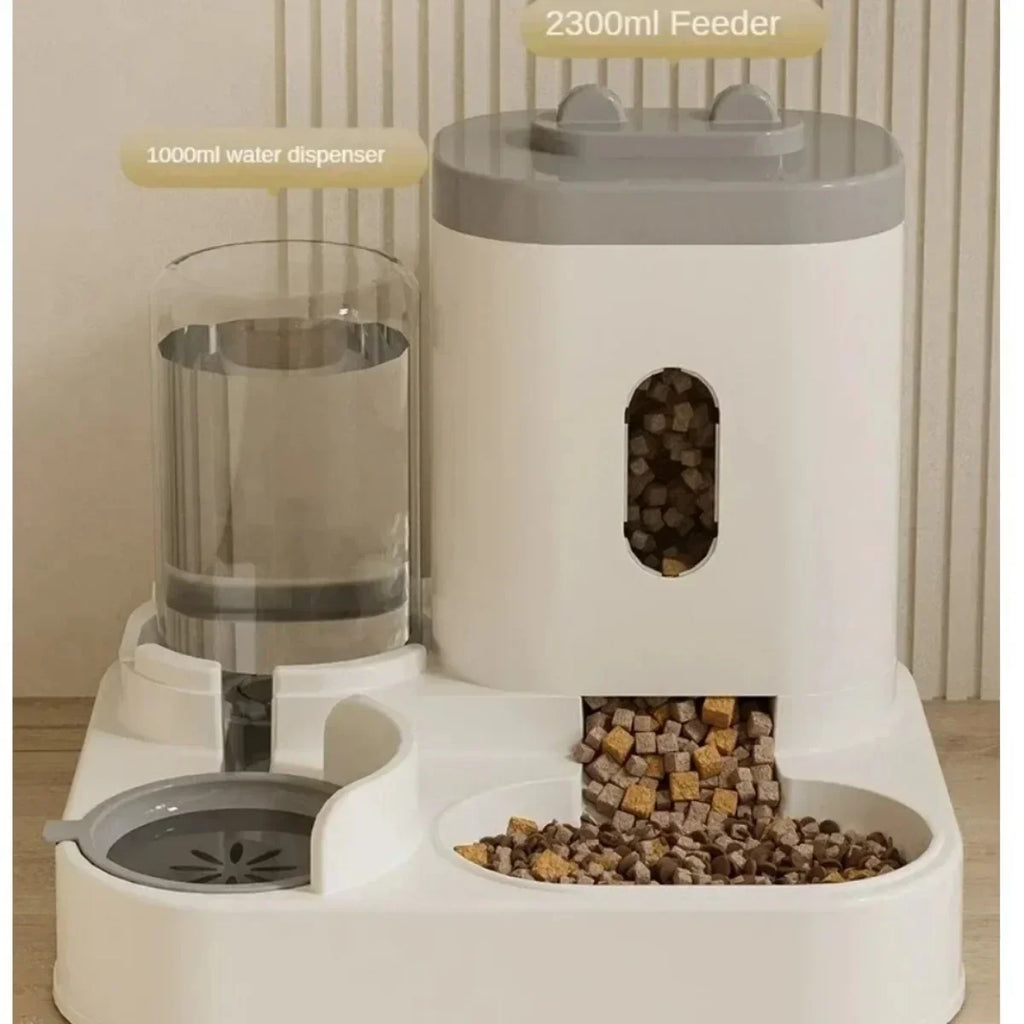 Gravity Auto Feeder & Water Fountain for Cats & Dogs – No Power Needed