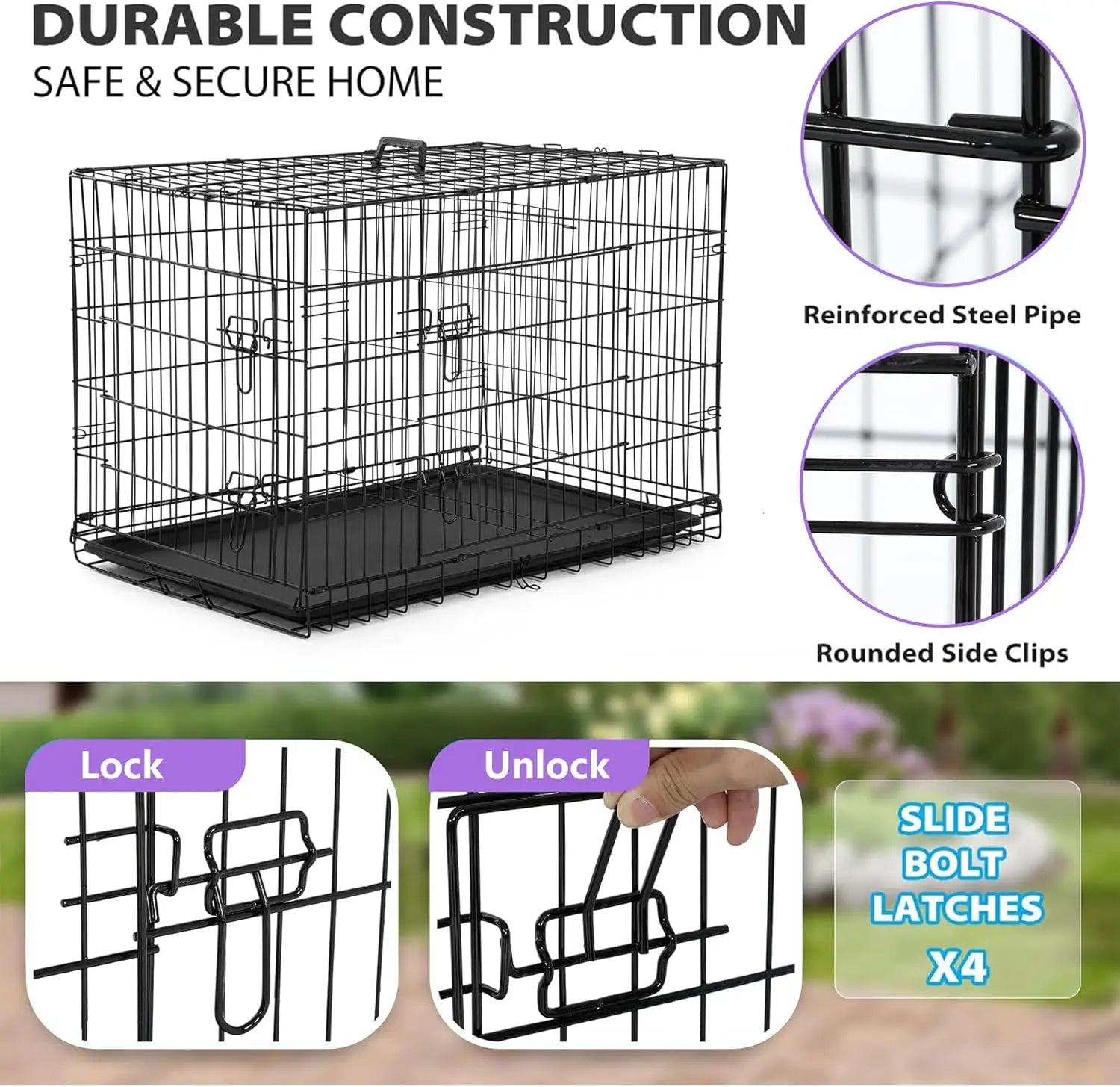 WizePet 48" Dog Crate