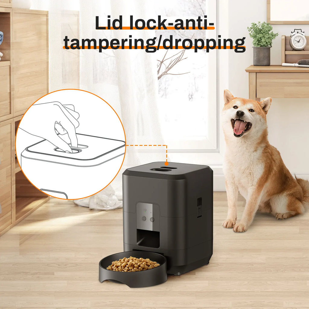 WizePet Automatic Pet Feeder with Timer & LCD Display – Portion Control Pet Food Dispenser for Cats & Small Dogs