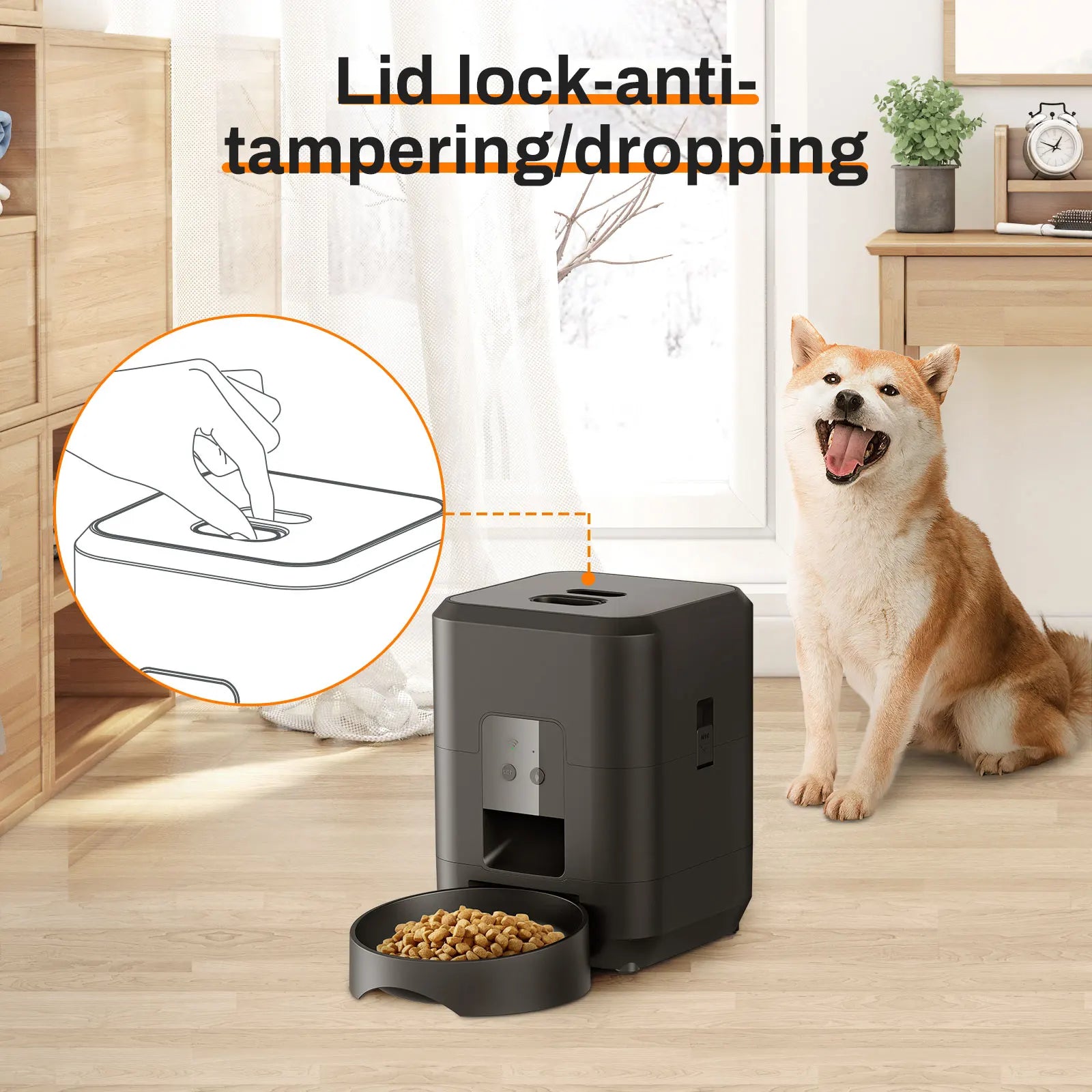 WizePet Automatic Pet Feeder with Timer & LCD Display – Portion Control Pet Food Dispenser for Cats & Small Dogs